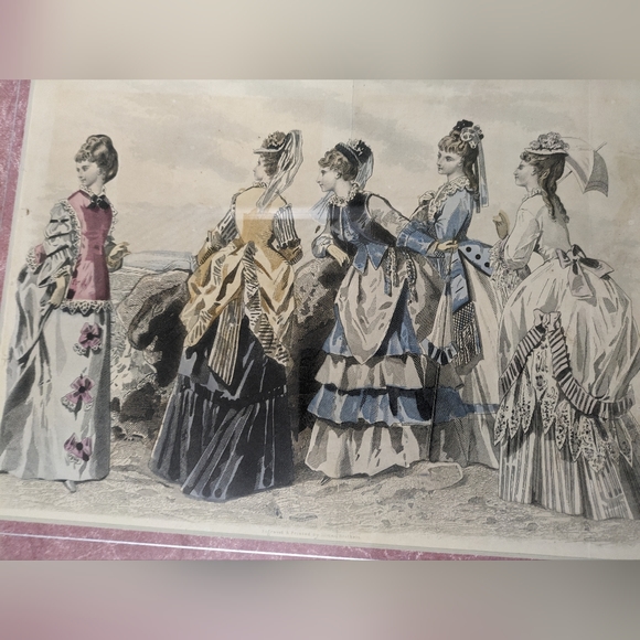 Vintage Framed Fashion Print - Picture 3 of 5